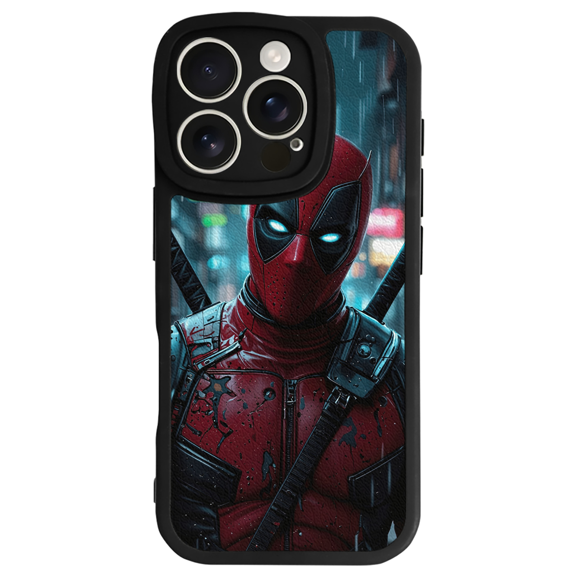 （画像用） Deadpool デッドプール 【iPhone 16シリーズ対応】シリコンスマホケース（レザー調） 材質：シリコン